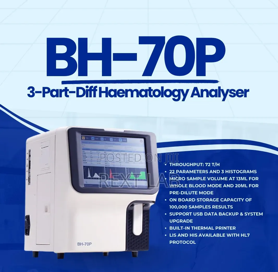 Bh70p 3-parts Haematology Analyser