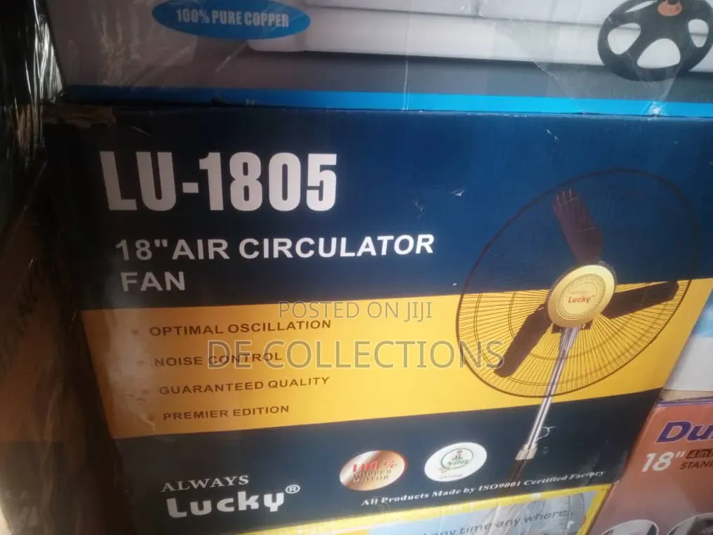 18 Inches Standing Fan With Strong Airflow Home Office Use