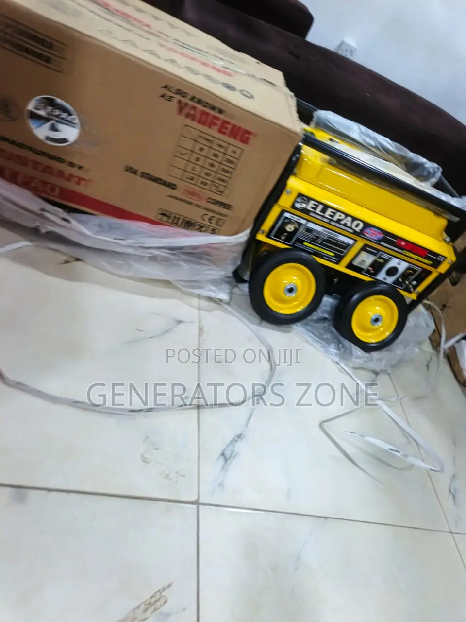 Elepaq 4.5kva Automatic Generator Model Sv6800e2 With Battery Wheels