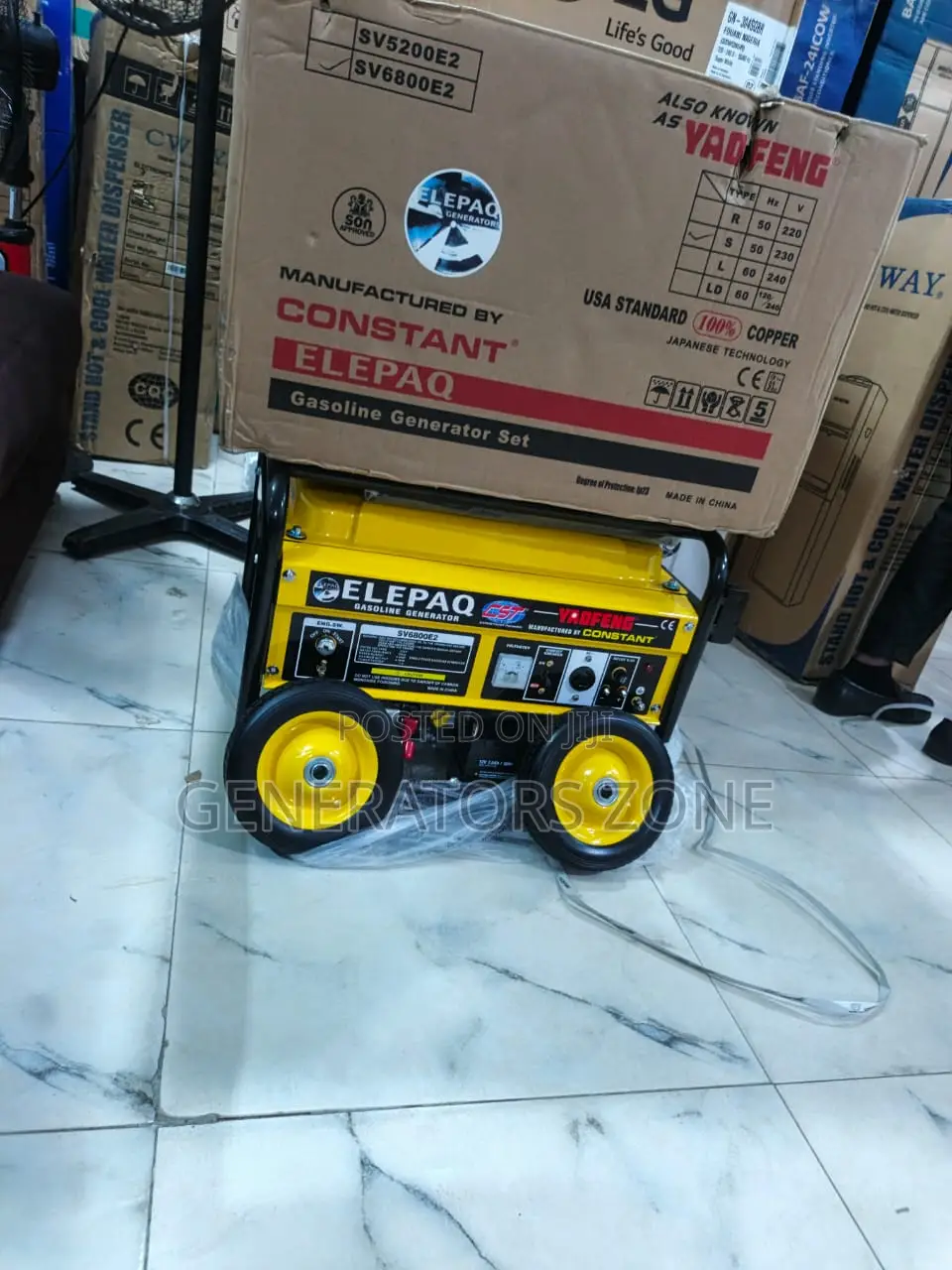 Elepaq 4.5kva Automatic Generator Model Sv6800e2 With Manual Recoil St