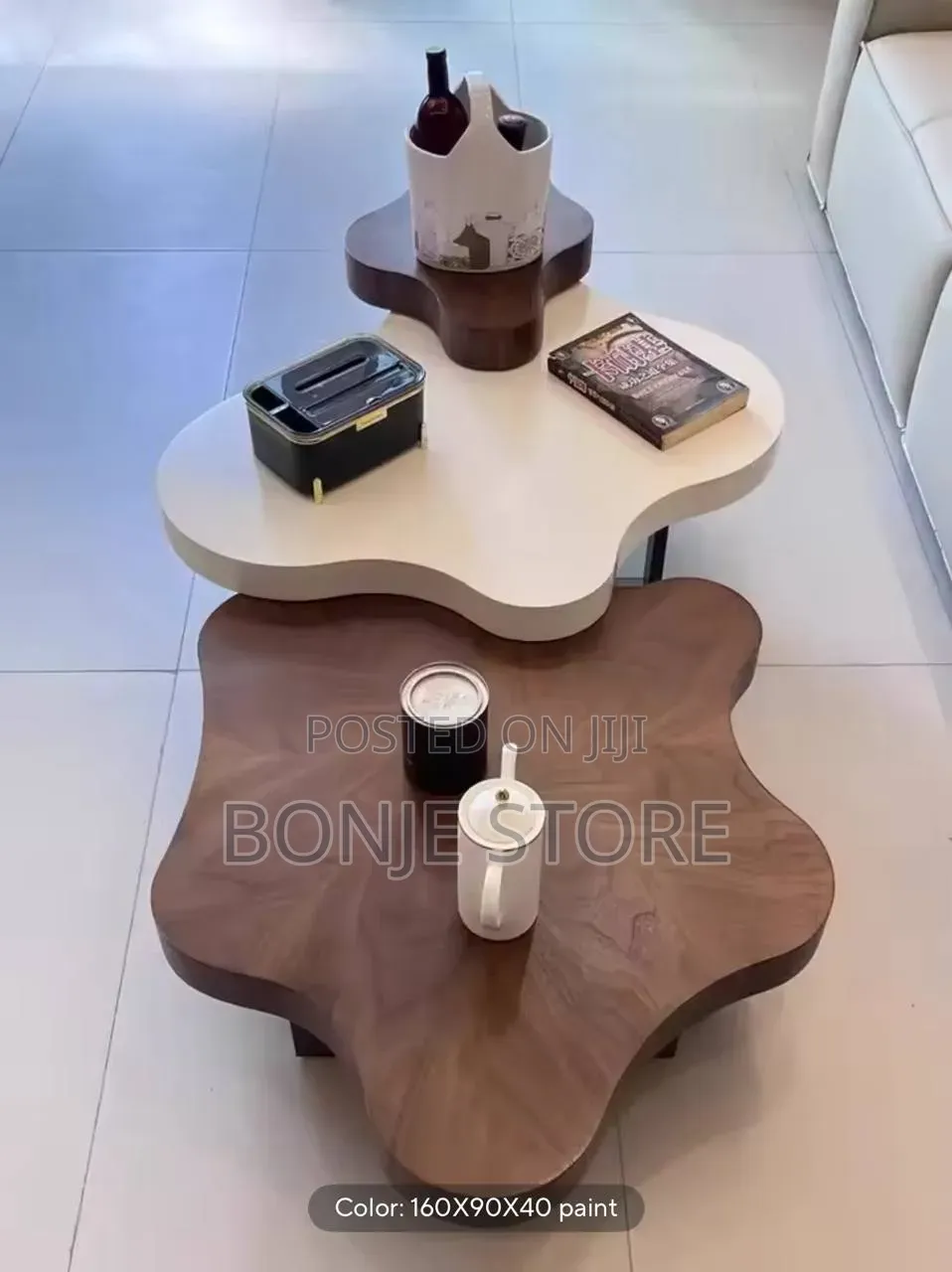 2in1 Italian Minimalist Cream Wind Cloud Coffee Table Living Room