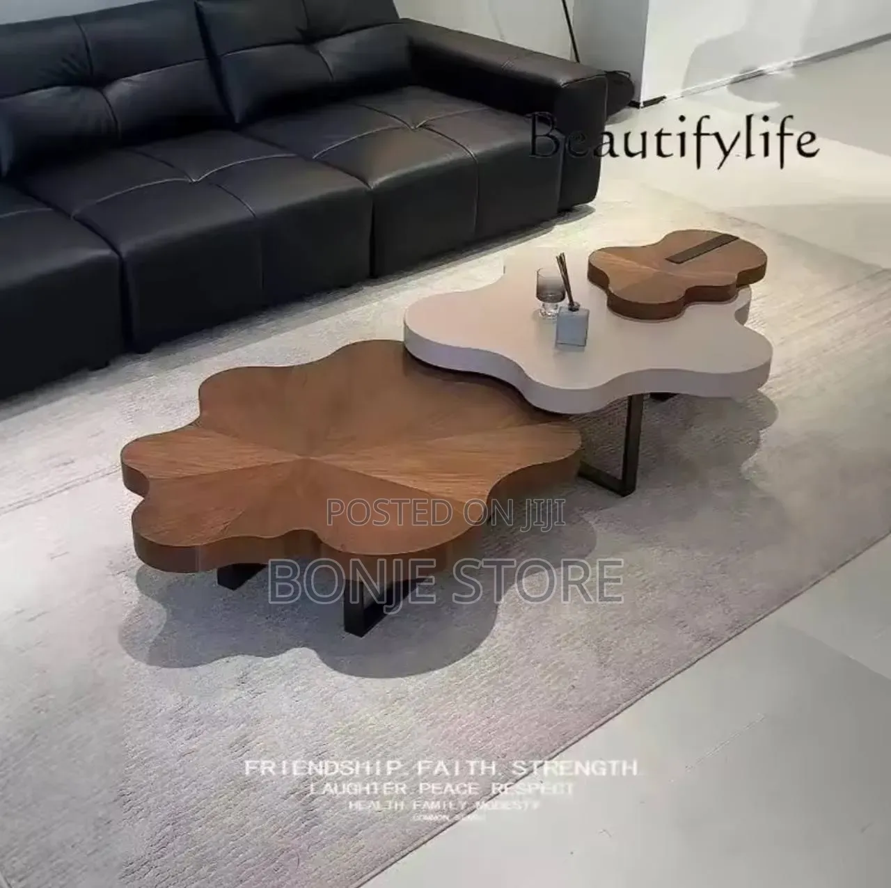 2in1 Italian Minimalist Cream Wind Cloud Coffee Table Living Room