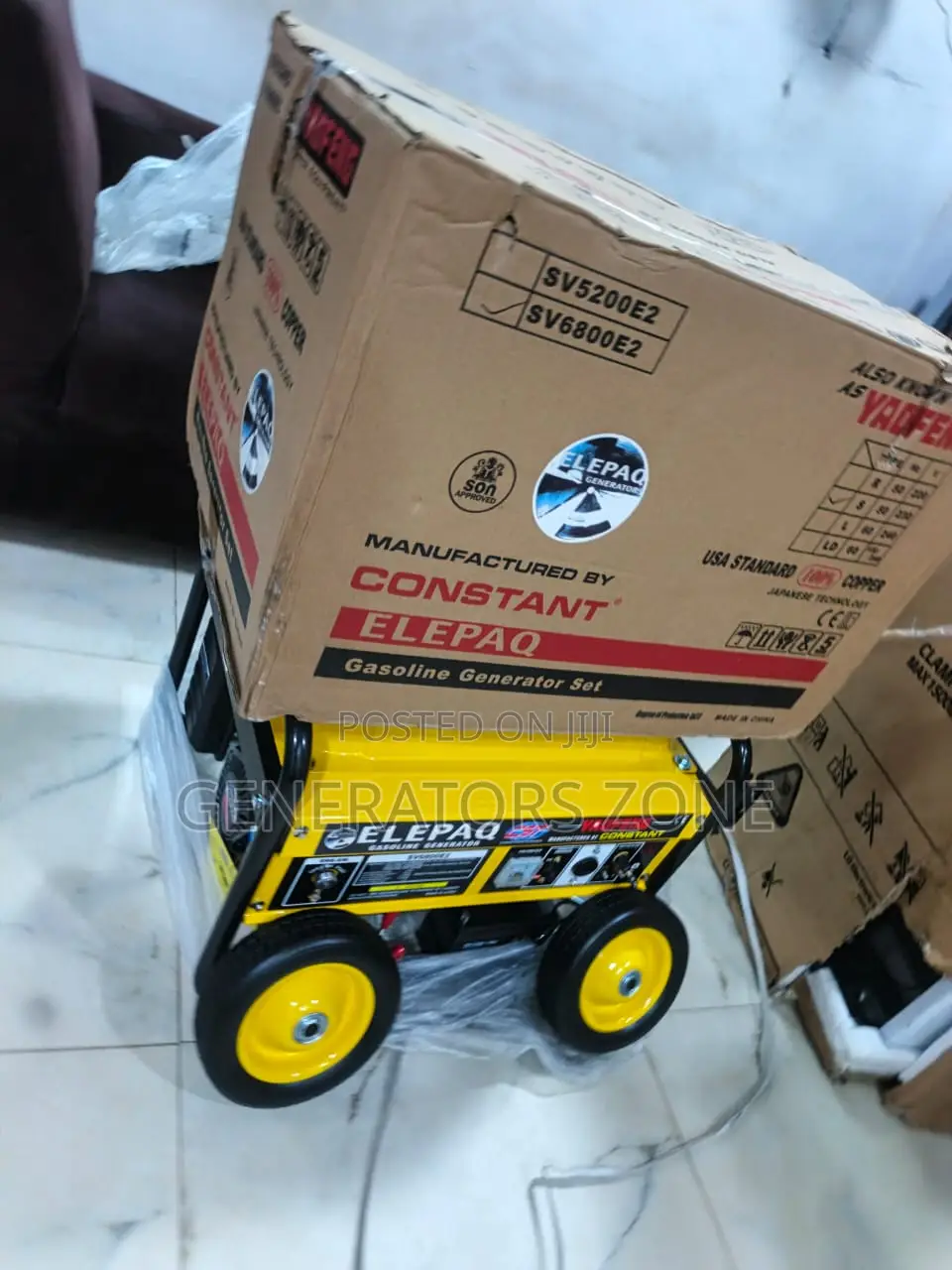 Elepaq 4.5kva Automatic Generator Model Sv6800e2 Air-Cooled Generator