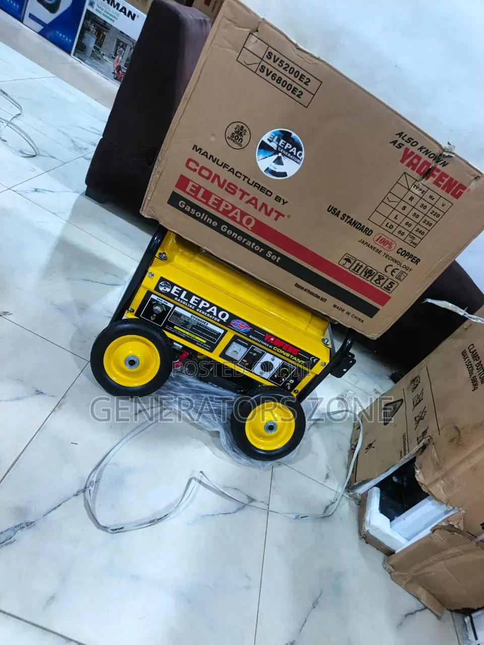 Elepaq 4.5kva Automatic Generator Model Sv6800e2 Air-Cooled Generator
