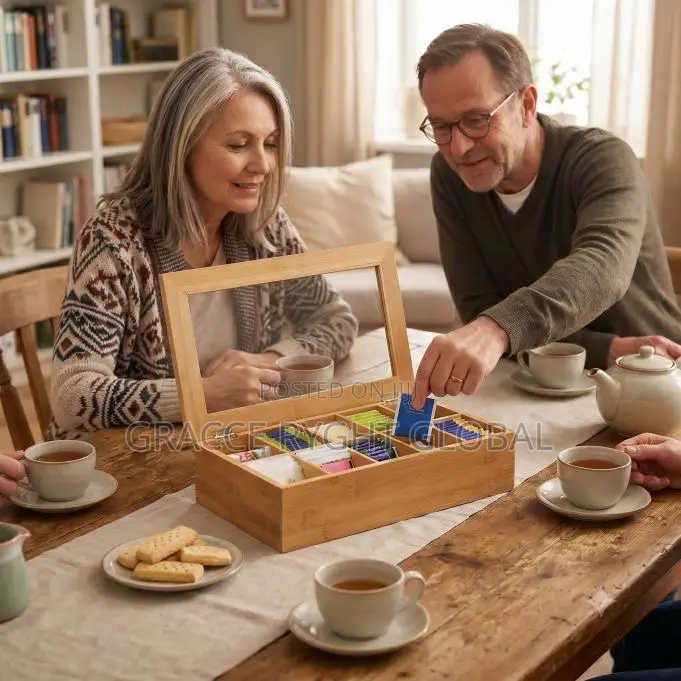 Wooden Tea Box Organizer