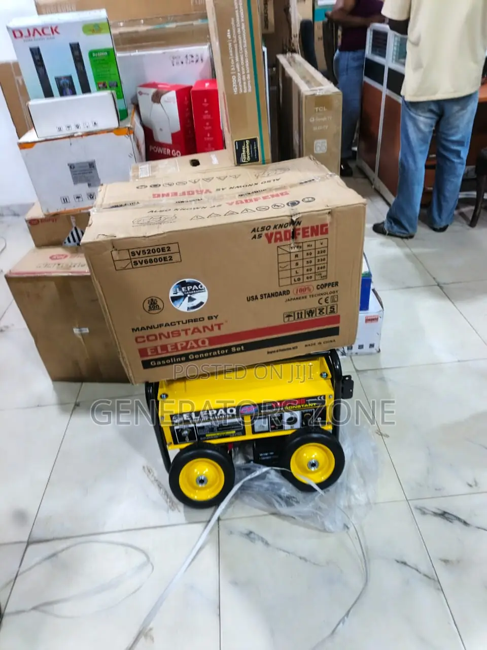 Elepaq 4.5kva Automatic Generator Model Sv6800e2 Efficient Fuel Consum