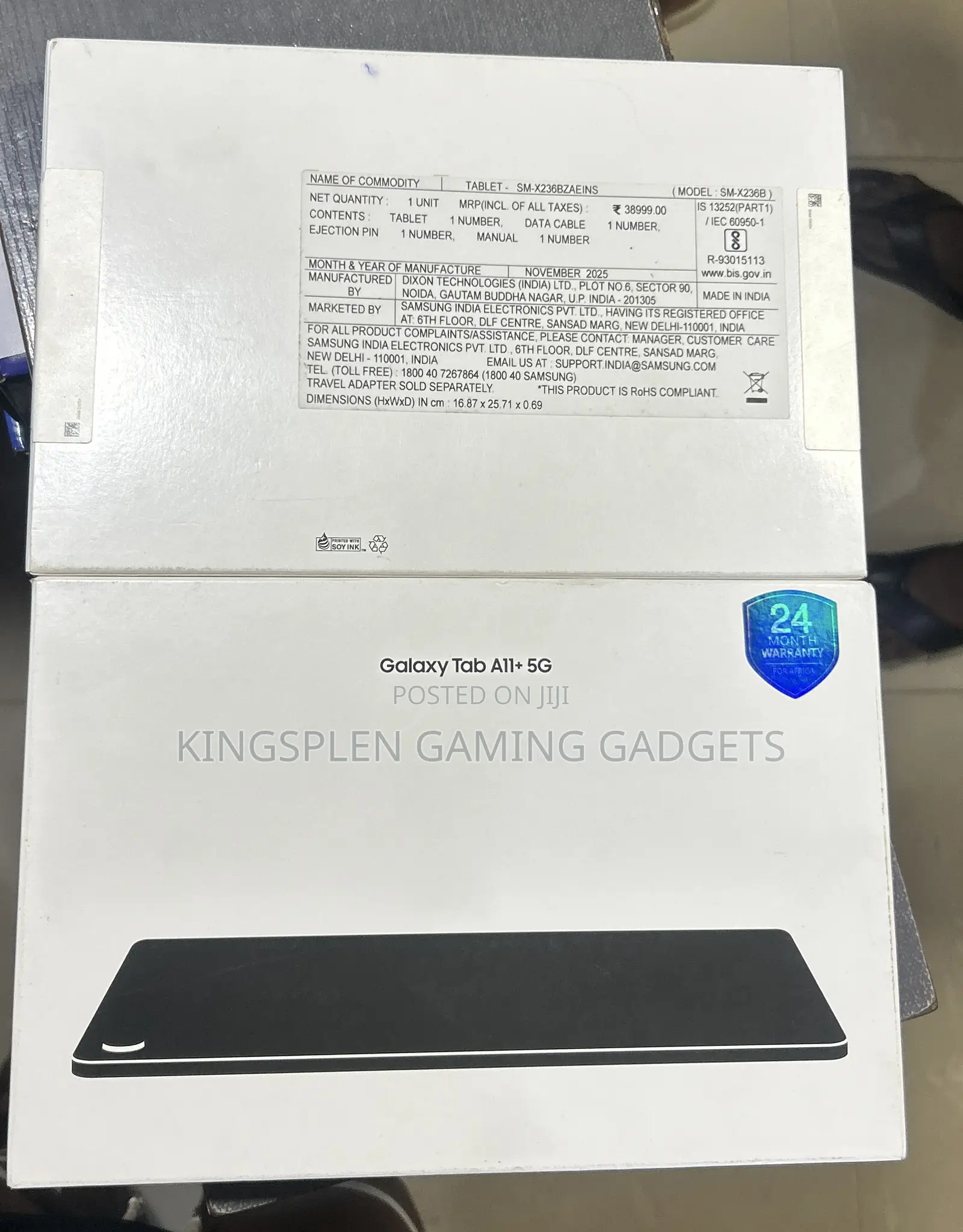 New Samsung Galaxy Tab A11+ 256 GB Gray