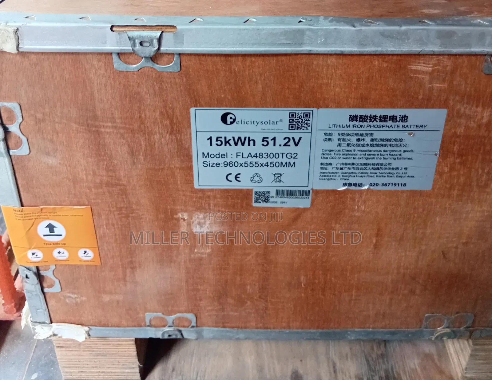 Felicity Lithium 15kwh Battery Un3480