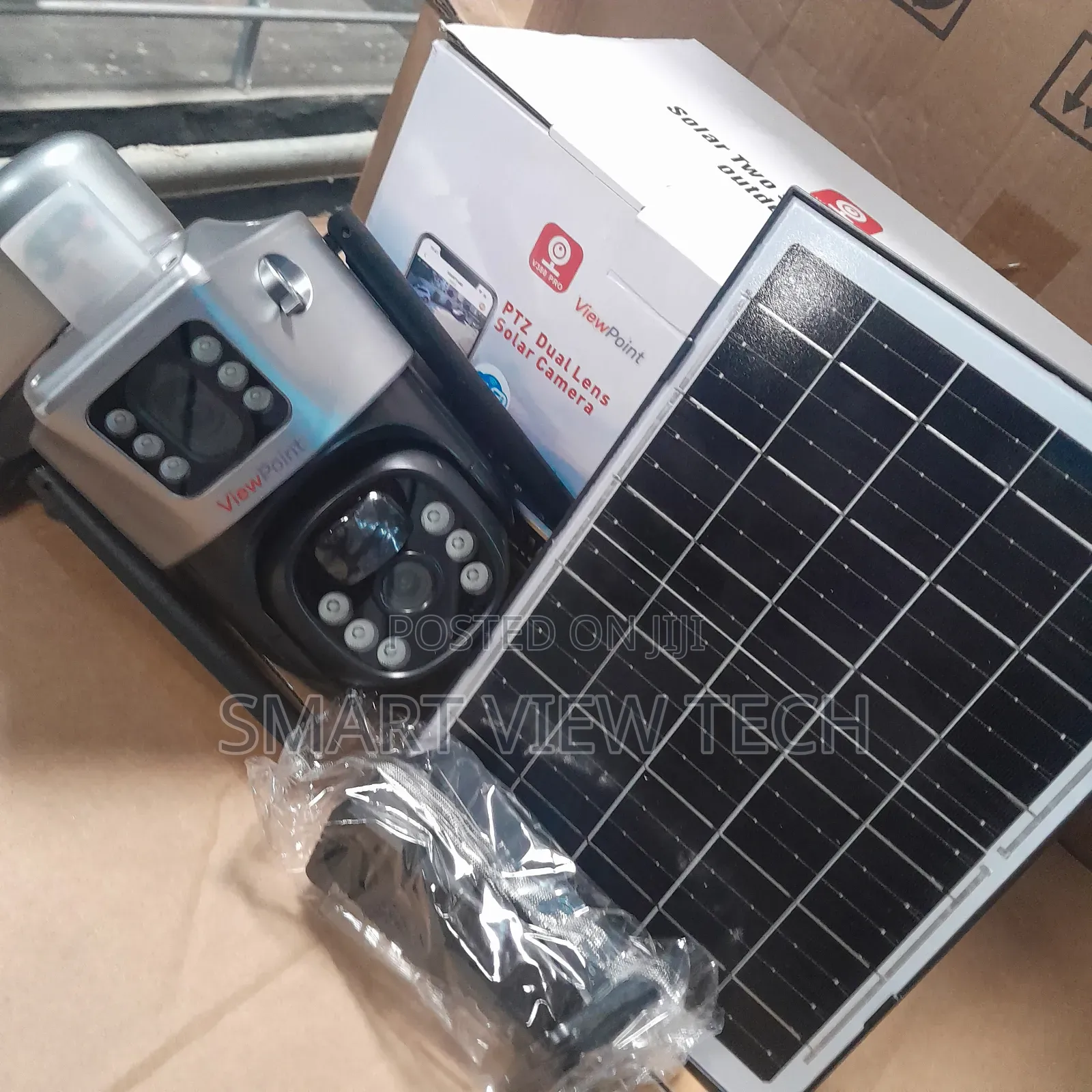 Dual Lens Security Camera Solar Outdoor Surveillance 10x Optical Zoom