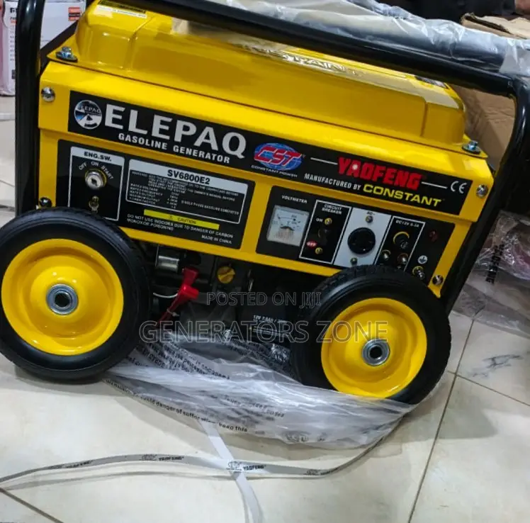 Elepaq 4.5kva Automatic Generator Model Sv6800e2 With Wheel Kit