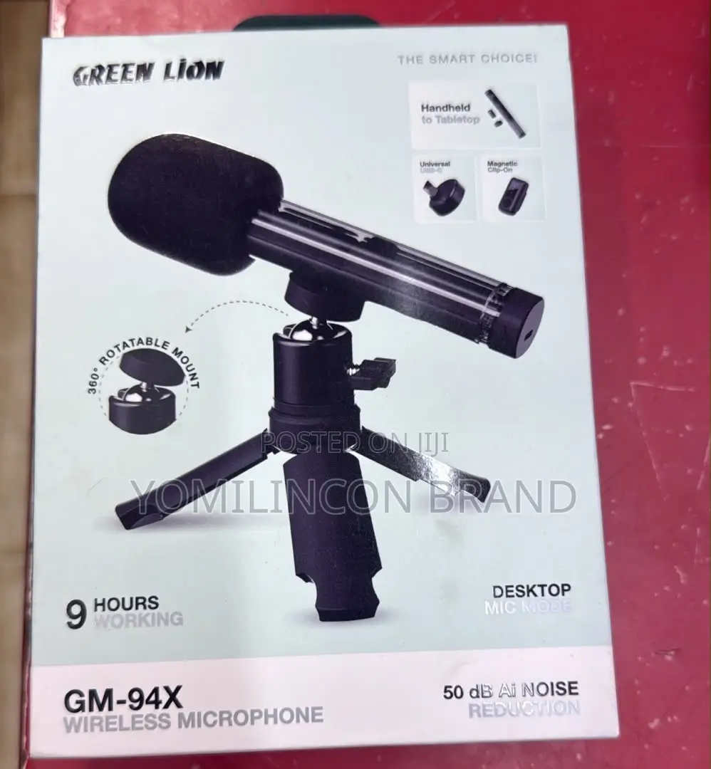 Green Lion Gm-94x Wireless Microphone With Tripod Stand