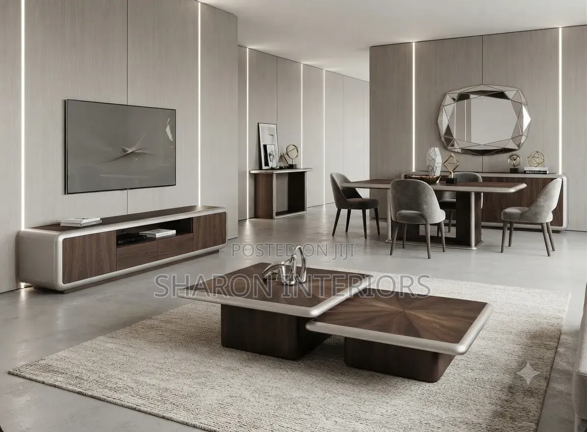 Modern, High-End Tiered Coffee Table Set