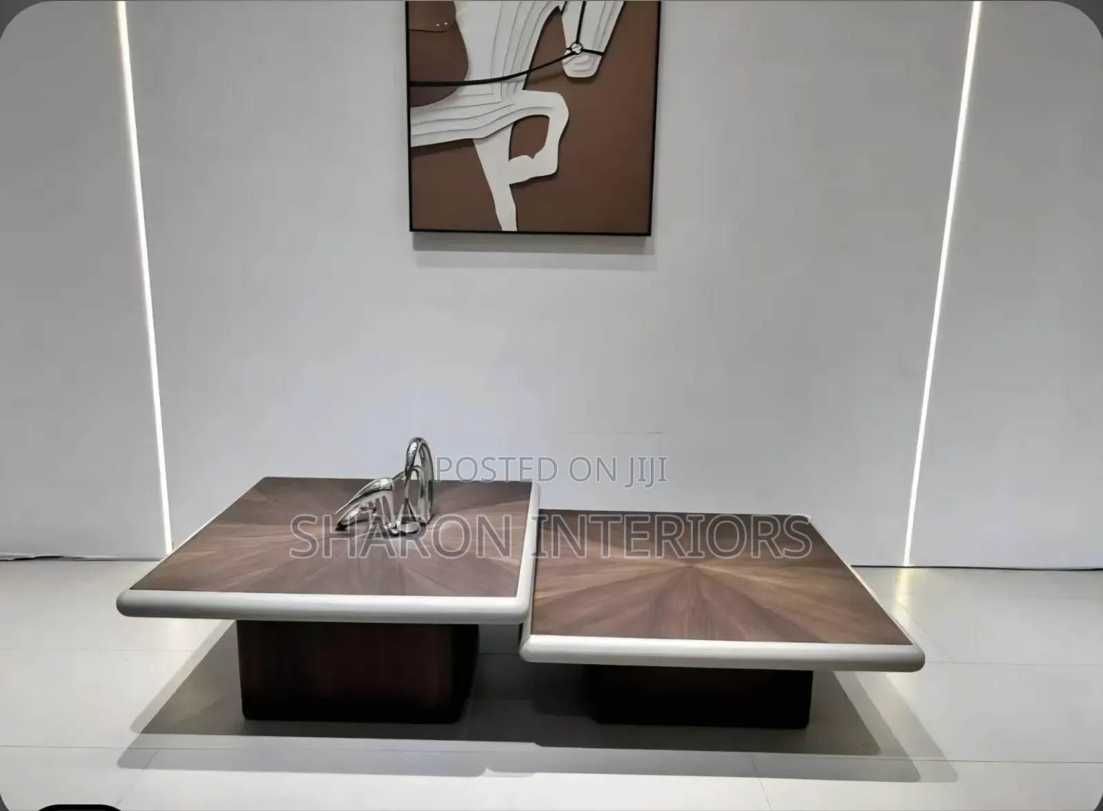 Modern, High-End Tiered Coffee Table Set