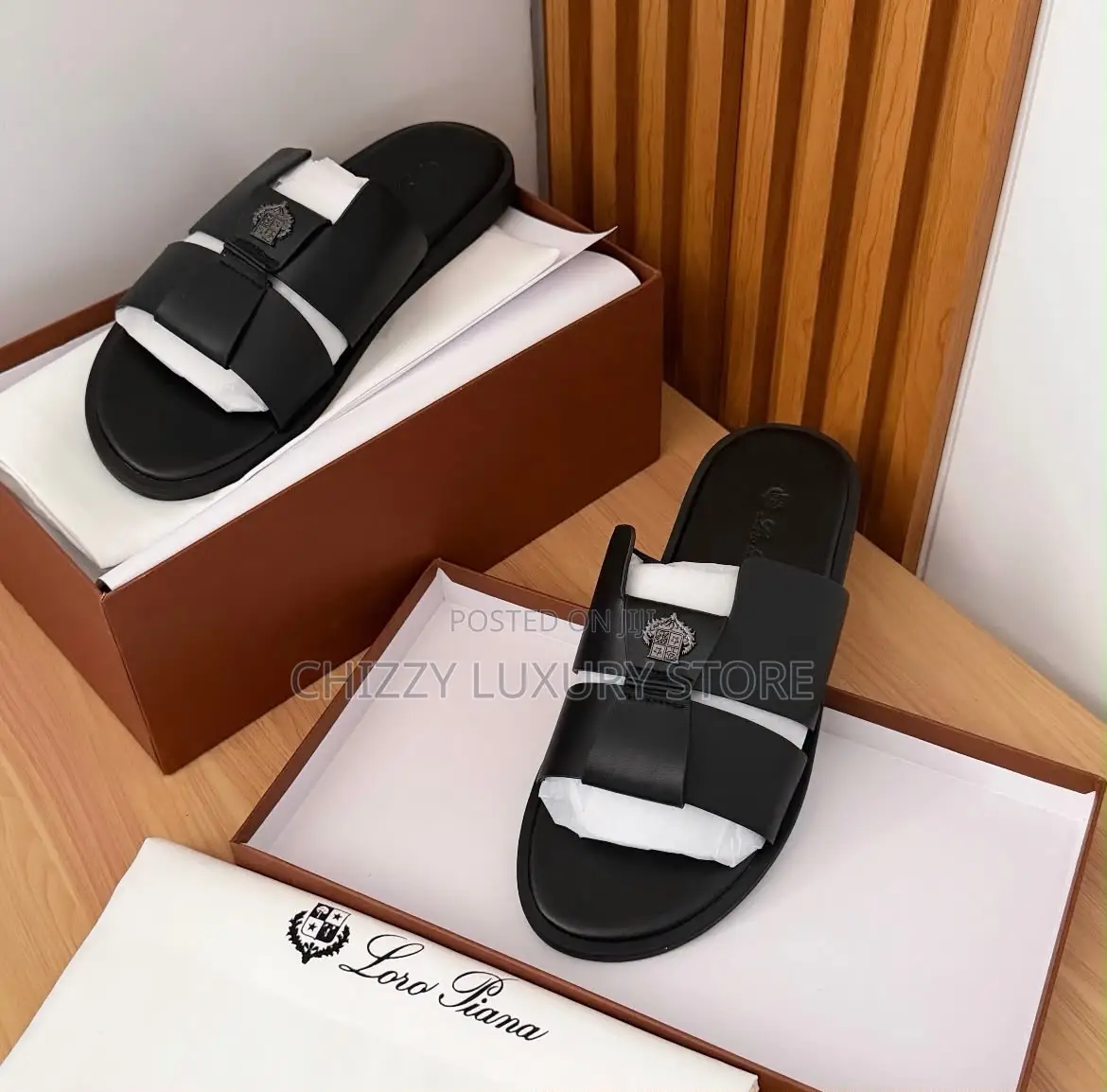 Loro Piana Quality Men Genuine Leather Slip-On