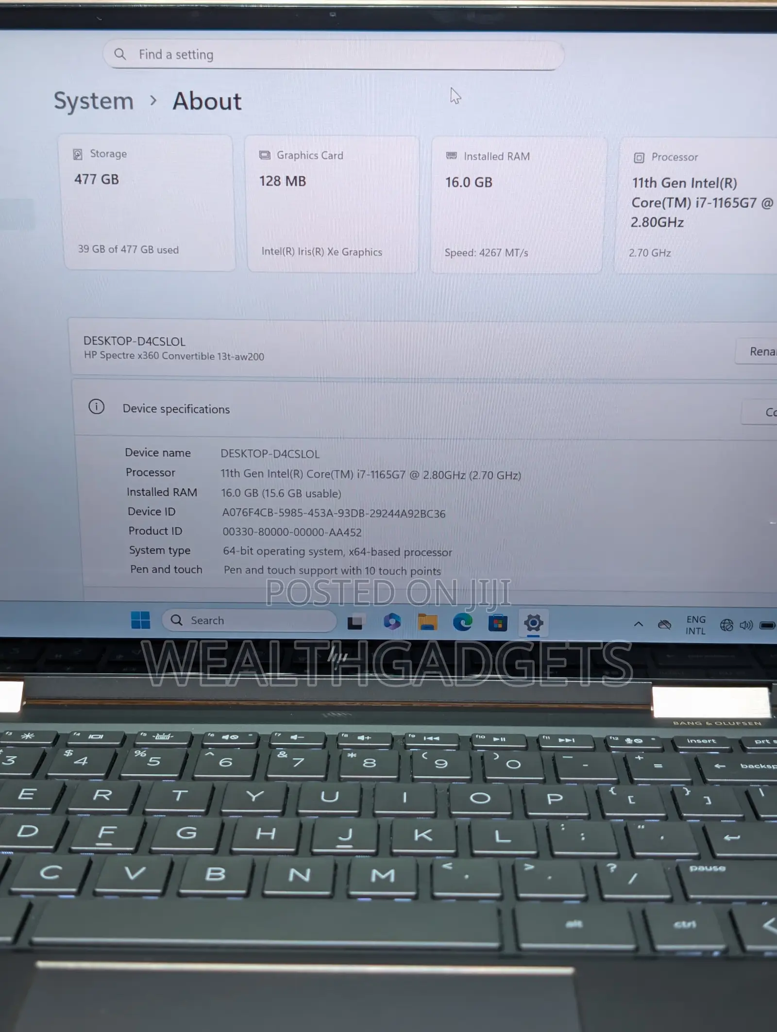 Laptop HP Spectre X360 13 16GB Intel Core i7 SSD 512GB