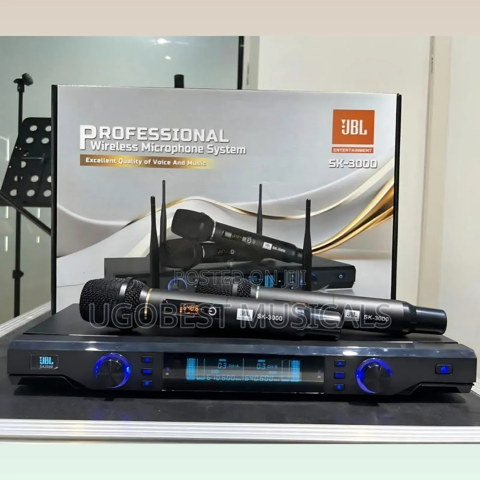 JBL Entertainment Sk-3000 Professional Dual Wireless Microphone System