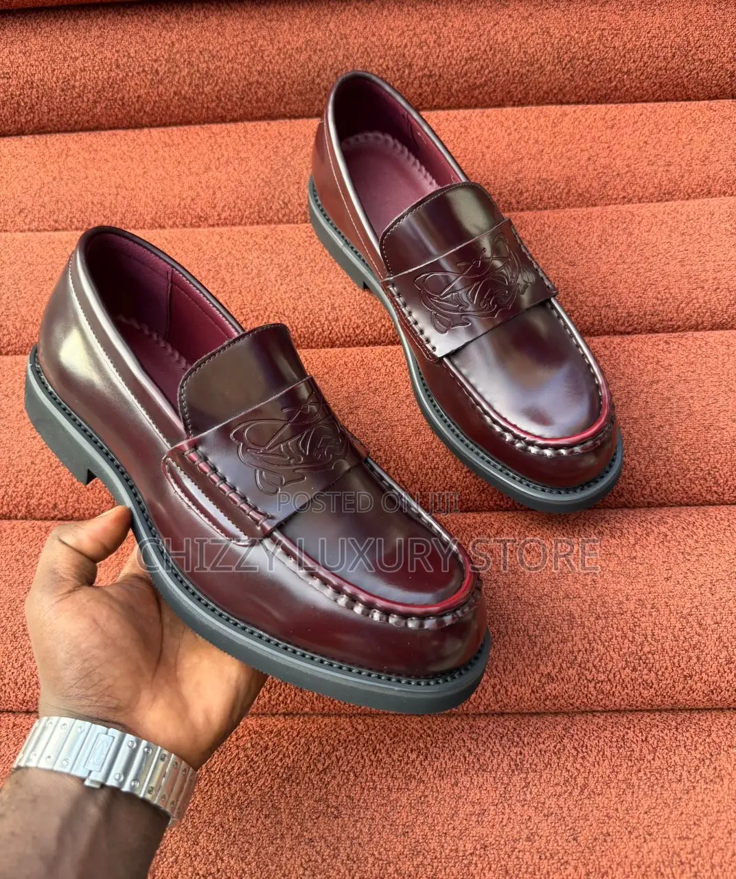 Midnight Emblem Vampire Quality Luxury Men Genuine Leather Shoe