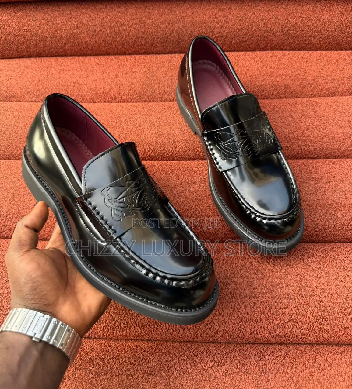 Midnight Emblem Vampire Quality Luxury Men Genuine Leather Shoe