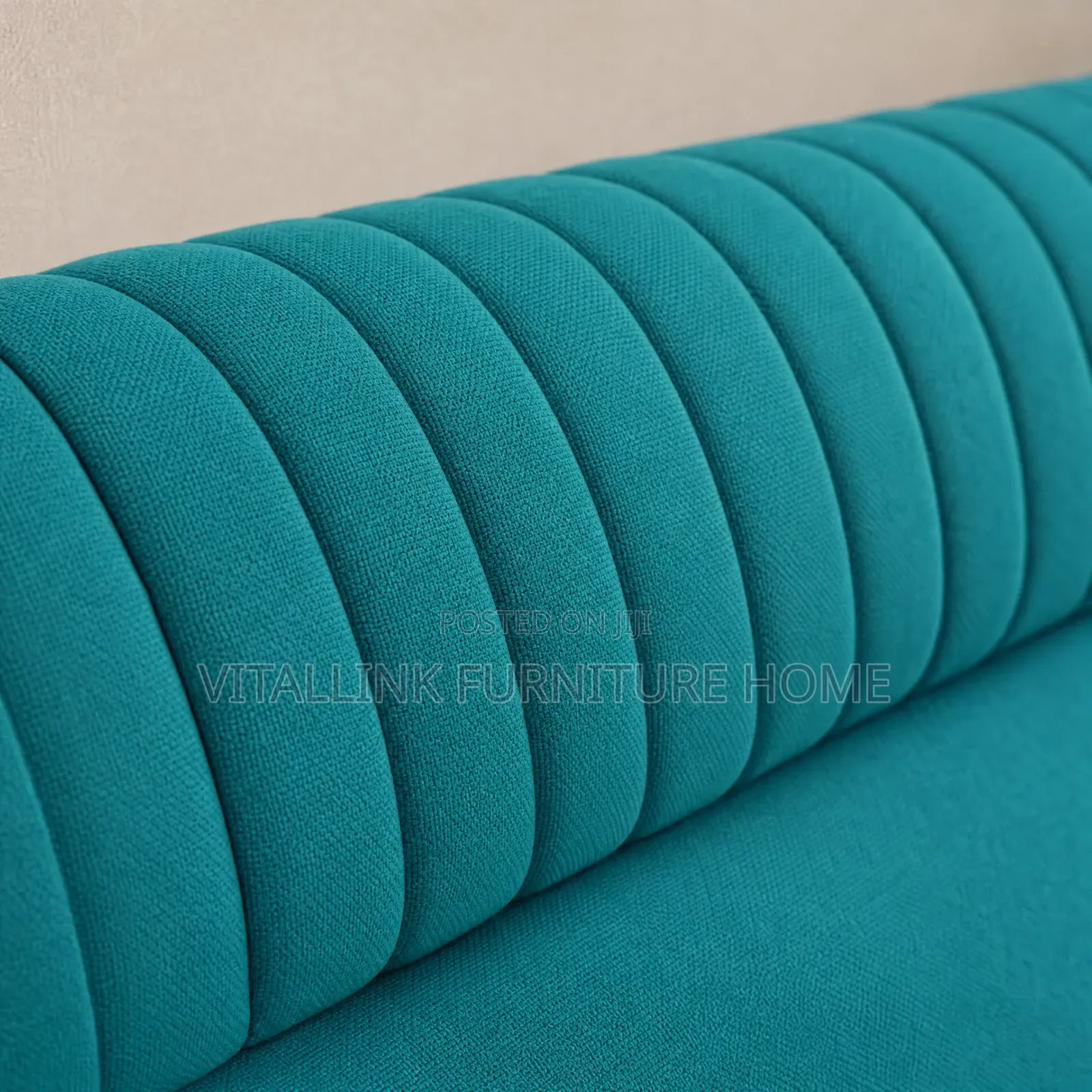 2-Piece Modern Teal Sofa Set – 3-Seater Loveseat With Pillows