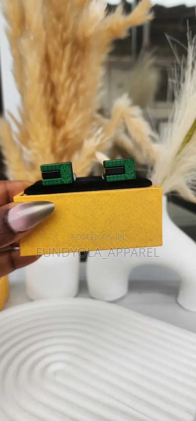 Green an Black Mix Cufflinks
