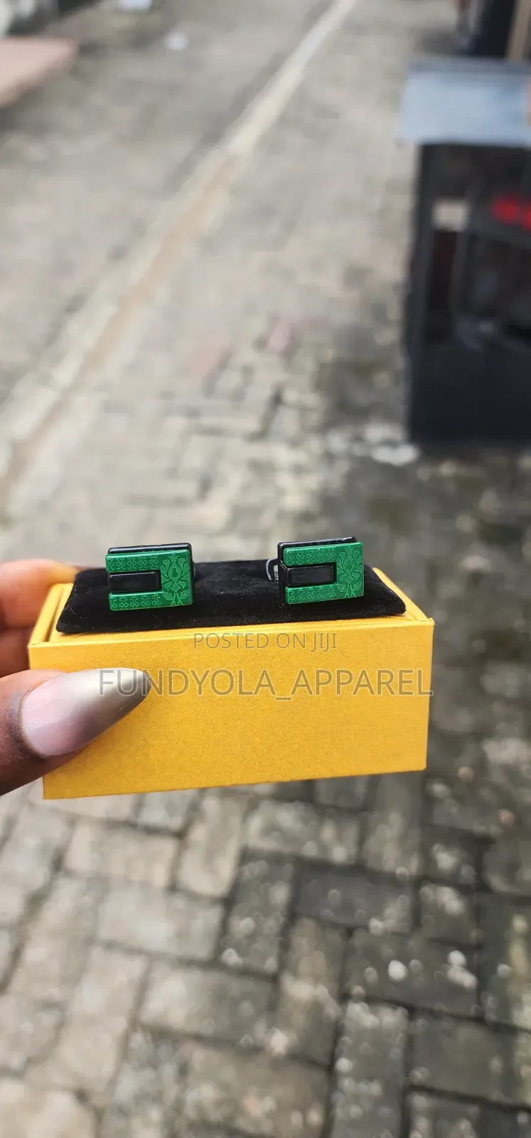 Green an Black Mix Cufflinks