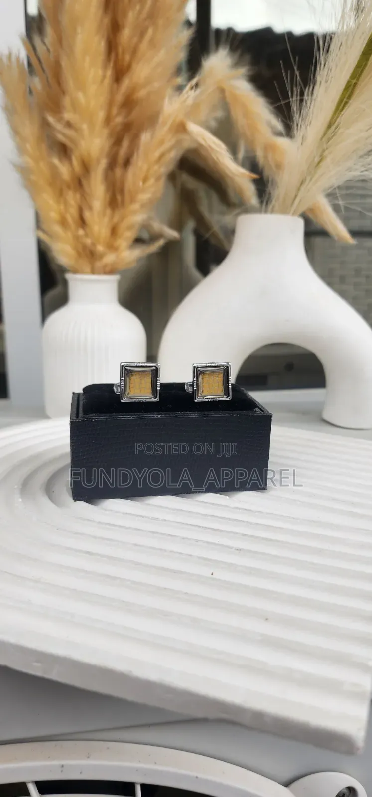 Glitter and Black Mix Cufflinks