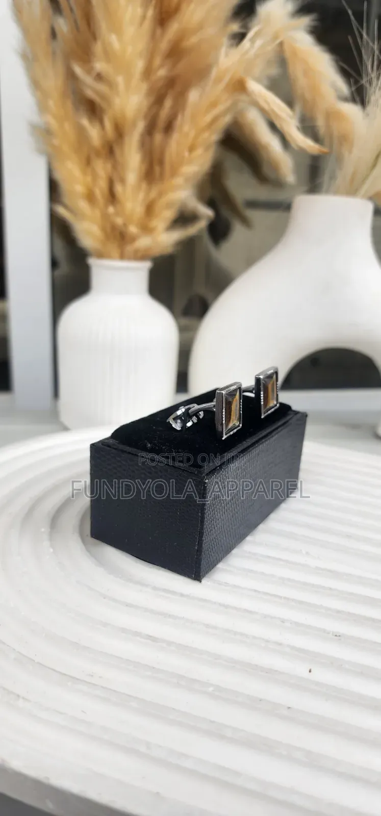Glitter and Black Mix Cufflinks
