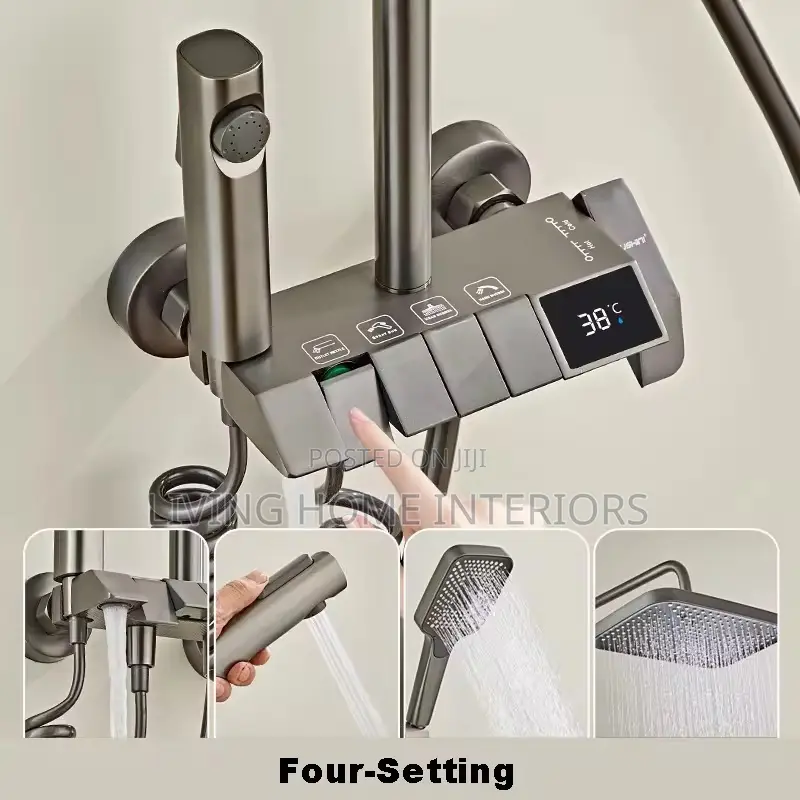 Luxury Gray Standing Shower Mixer