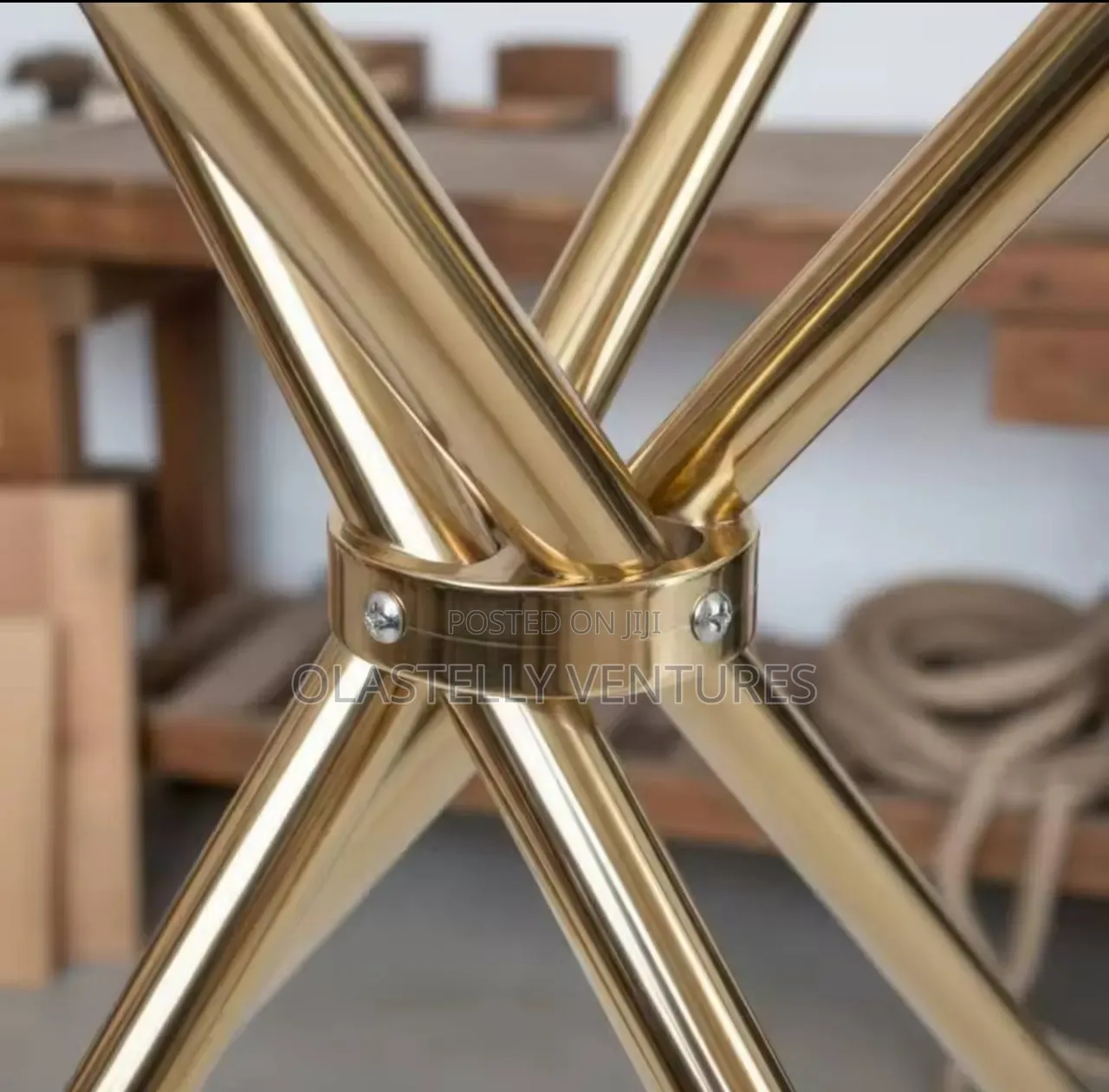 Modern Stainless Steel Tempered Glass Table With Glass Countertop T
