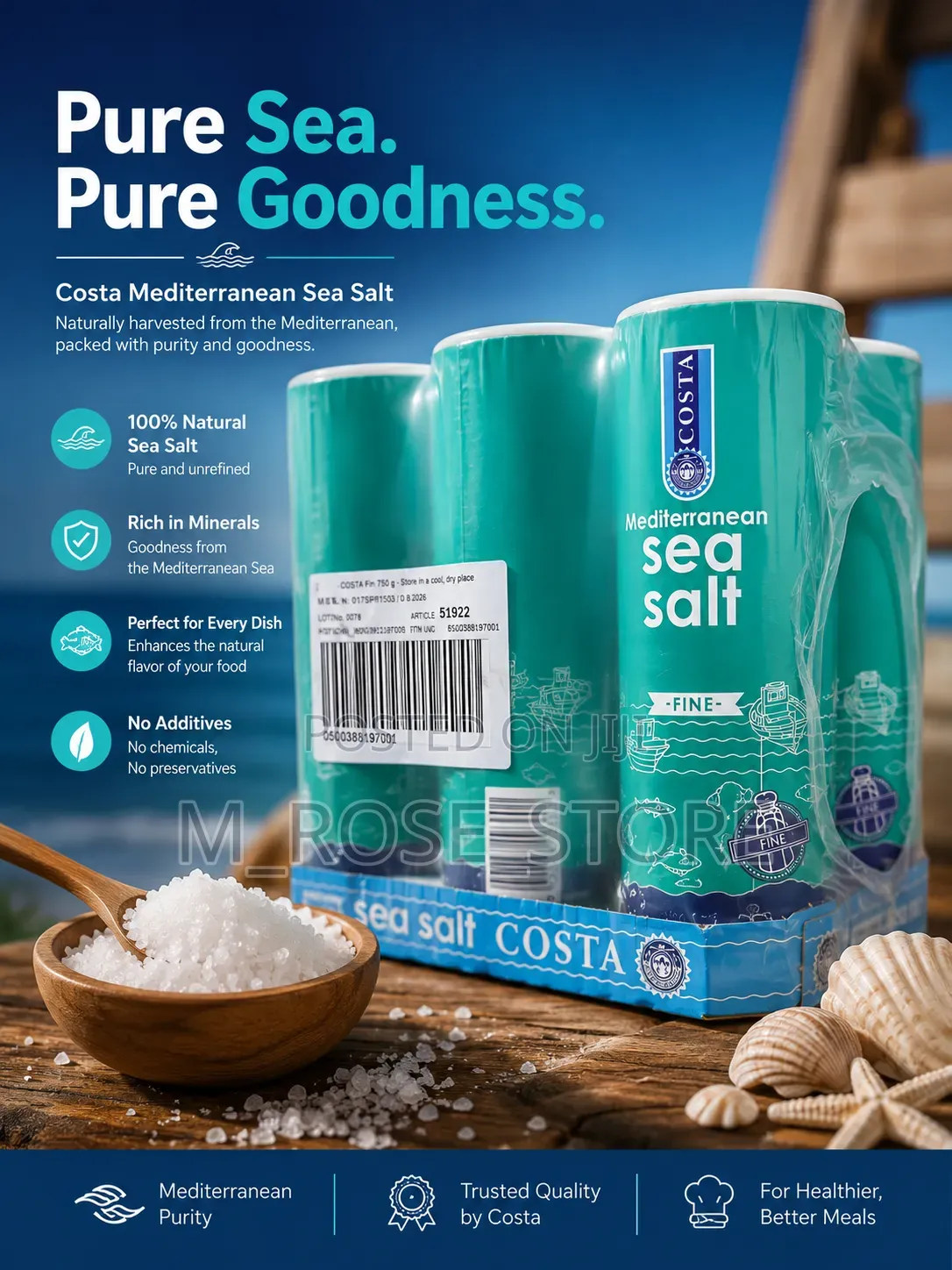 Costa Mediterranean Sea Salt ×6