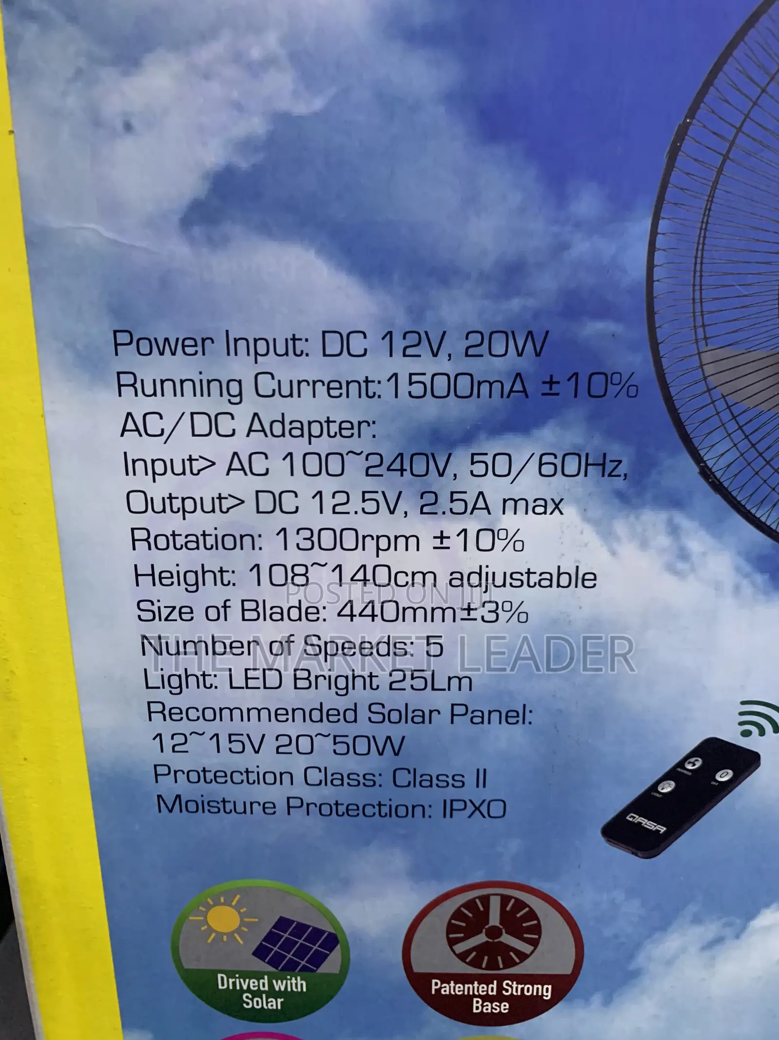 Qasa 18” Standing Yoga Fan