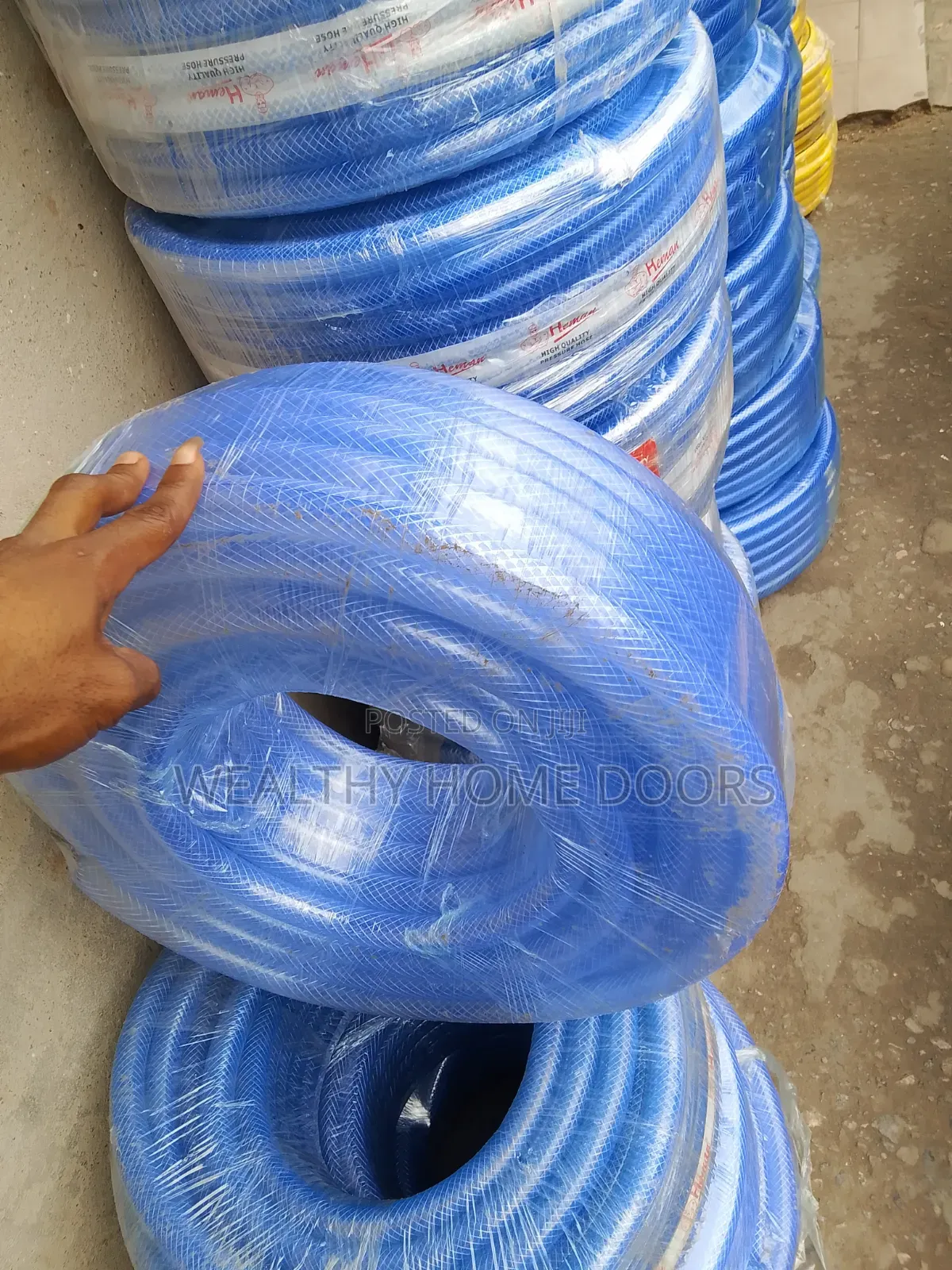 1" Heman PVC High Pressure Braided Water Hose - 50m