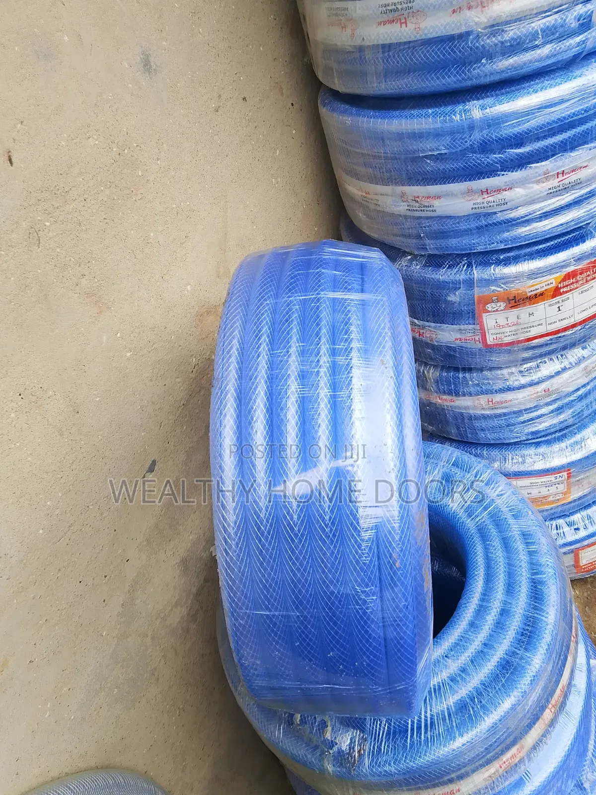 1" Heman PVC High Pressure Braided Water Hose - 50m