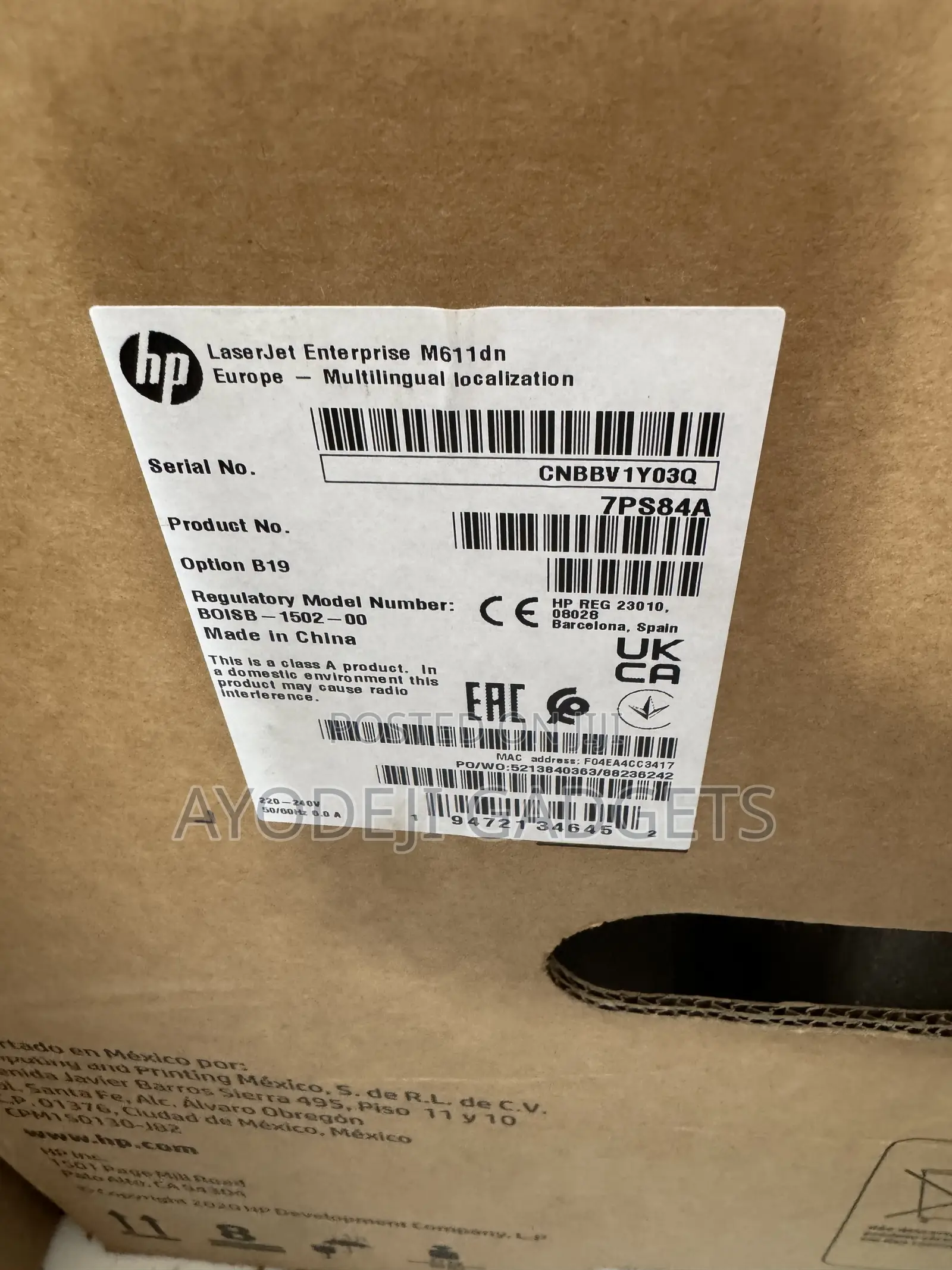 Hp Laserjet Enterprise M611dn Printer