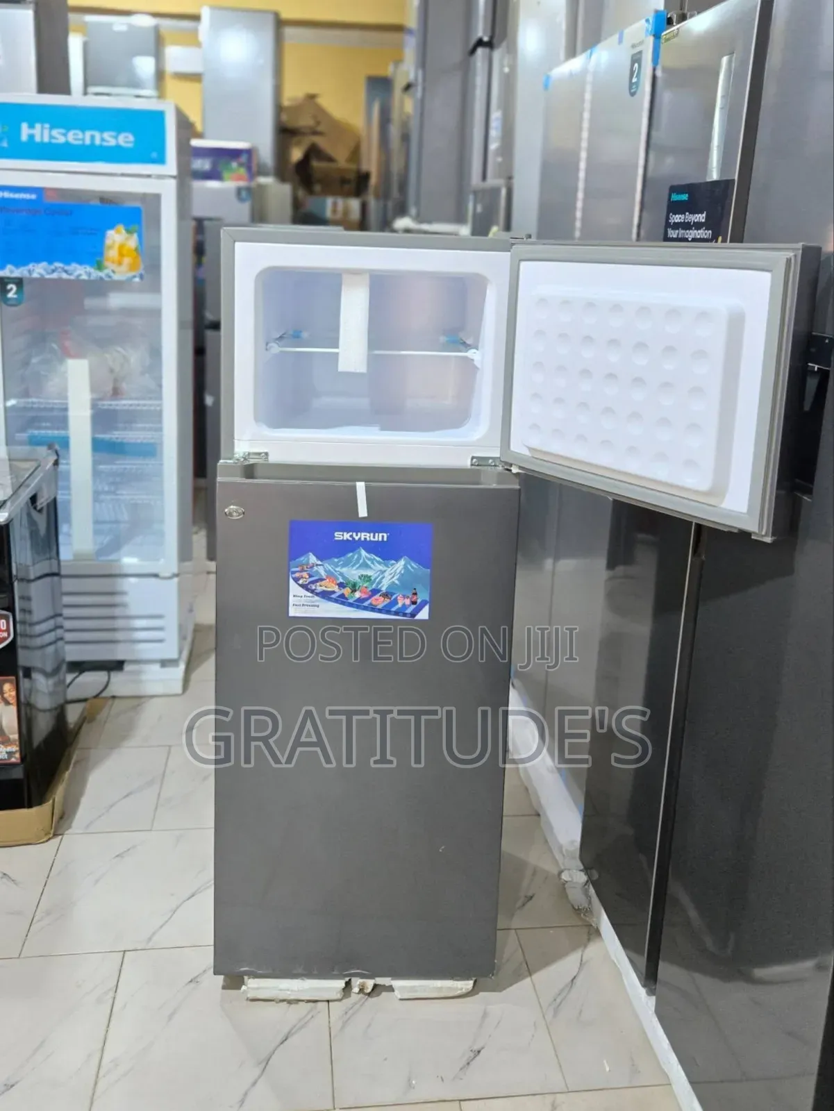 Skyrun Double Door Refrigerator Model: Bd-200 Gross Volume: 200l