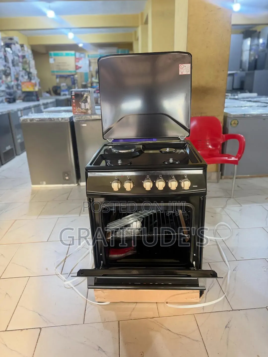 Nexus Standing Gas Cooker Size:60*60 3 Burner 1 Electric