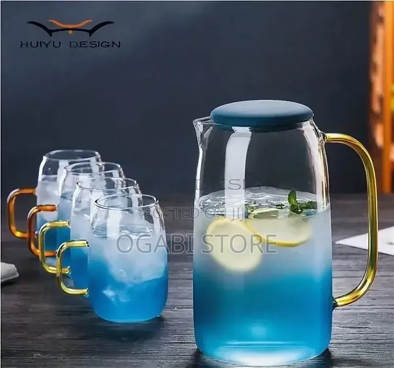 Elegant Borosilicate Glass Pitcher Cup Set