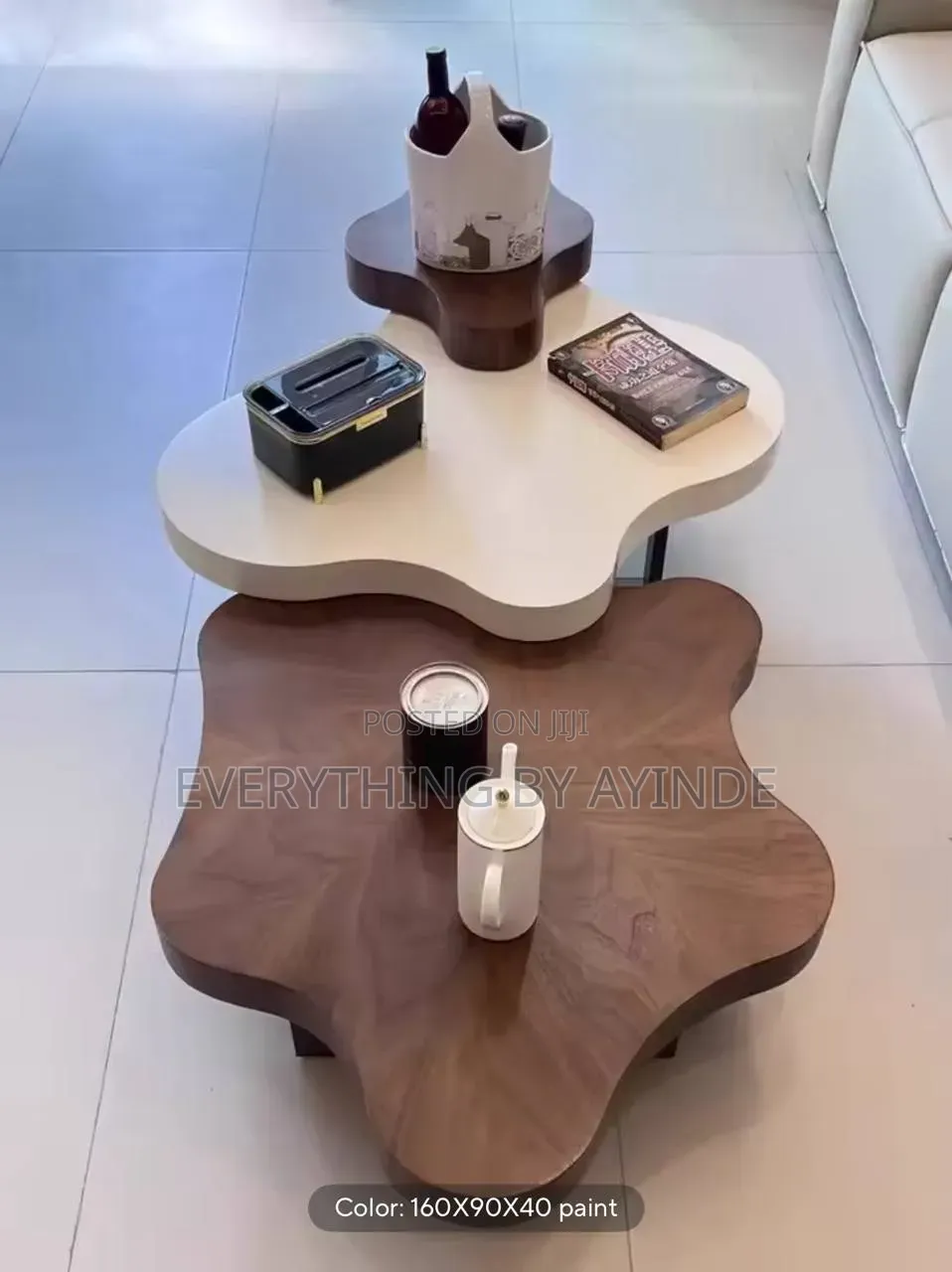 Minimalist Cream Wind Cloud Coffee Table Living Room Irregular