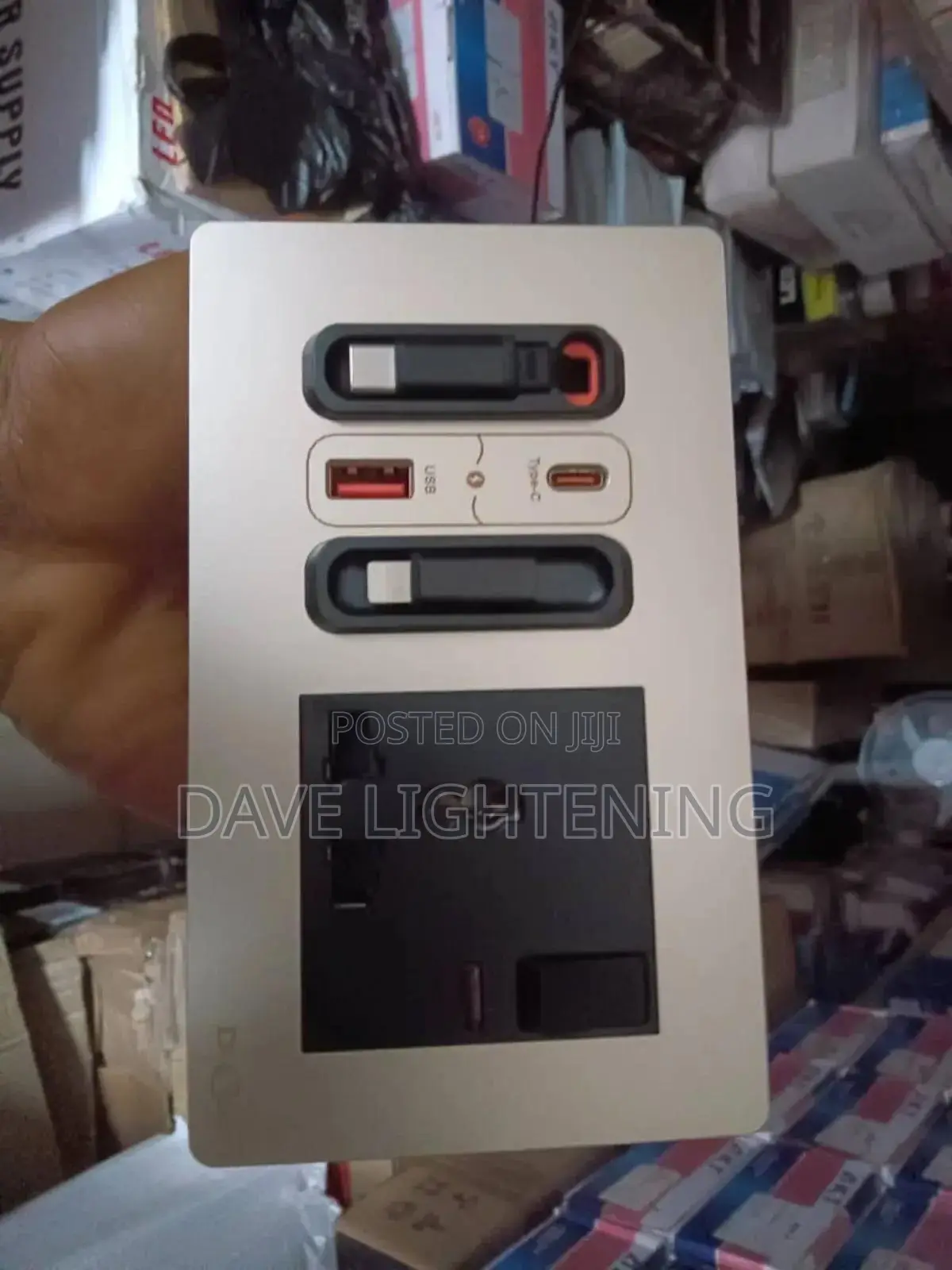 Multi-Purpose Wall Socket With Type-C and Usb Port for Fast Charging