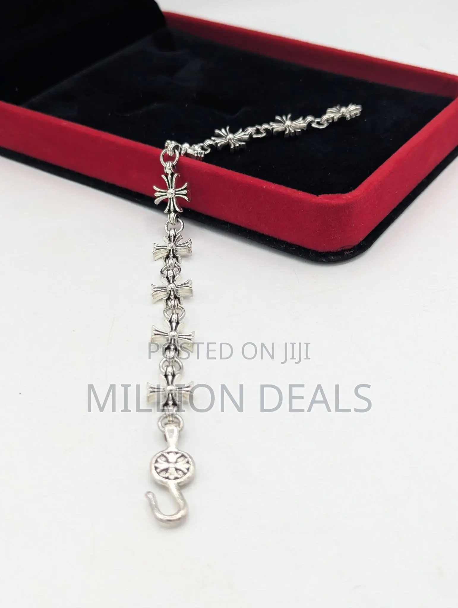 Trendy Vogue Silver Chrome Inspires Men's Link Bracelet