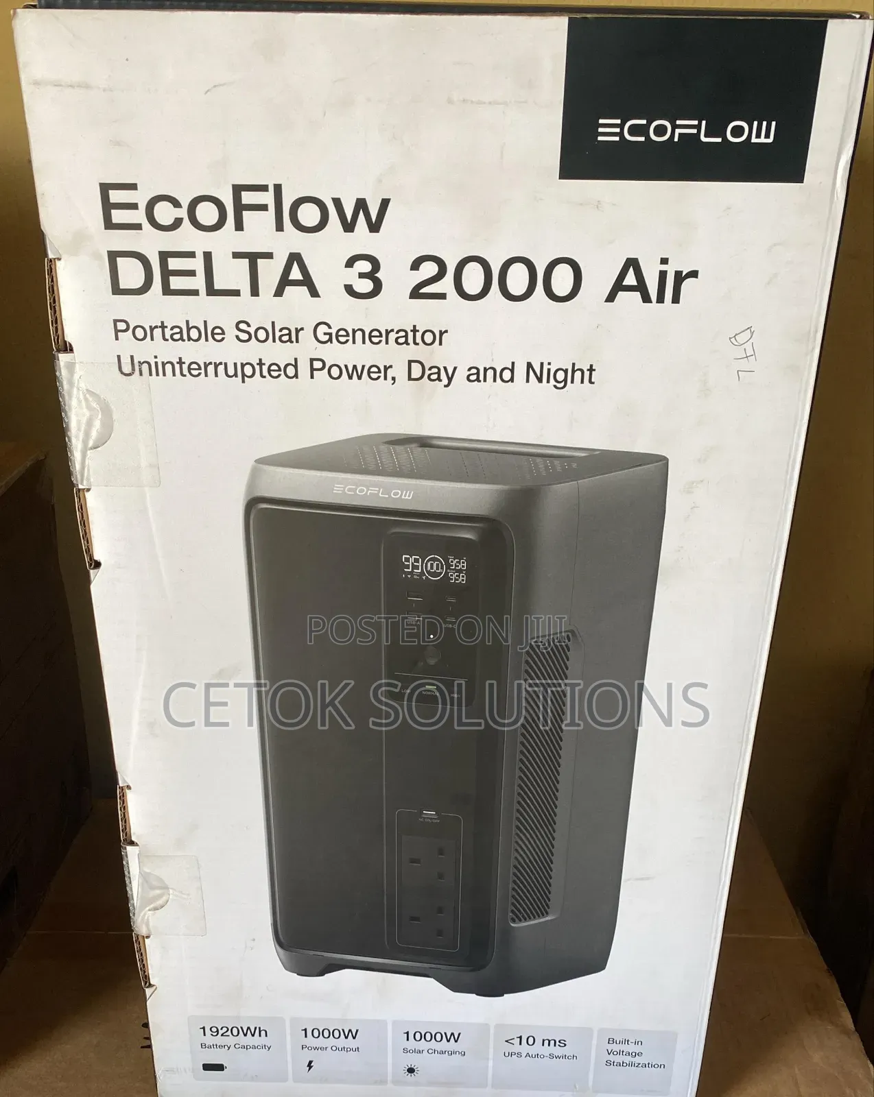 Ecoflow Delta 3 2000 Air 1kva (2kwh Battery) Solar Power Station