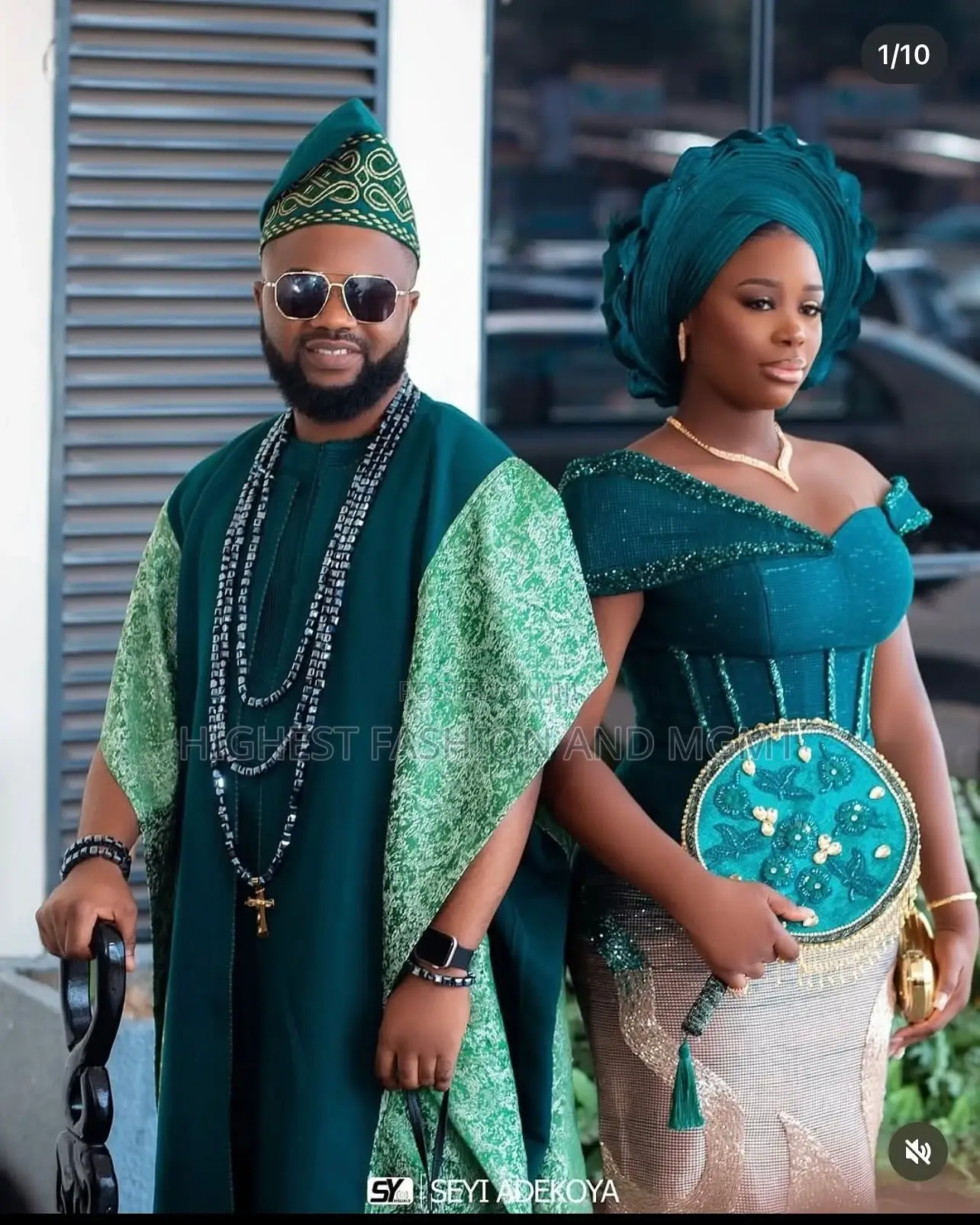 Premium Emerald Gown and Agbada