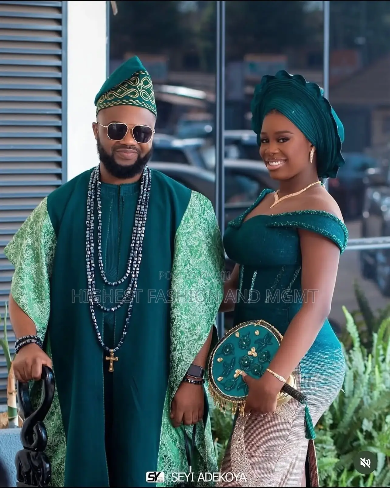 Premium Emerald Gown and Agbada