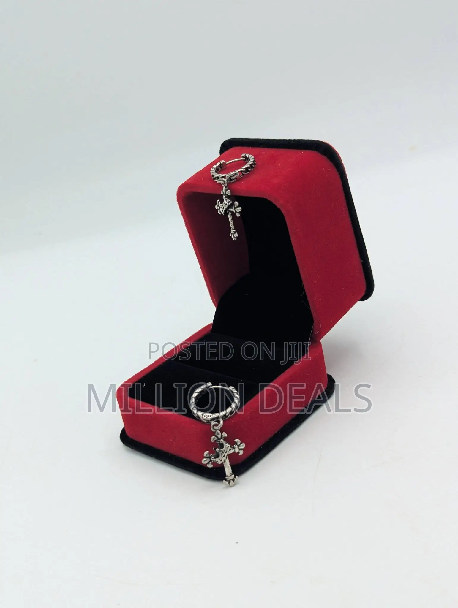 Dangle Ski Silver Punk Men's Earring