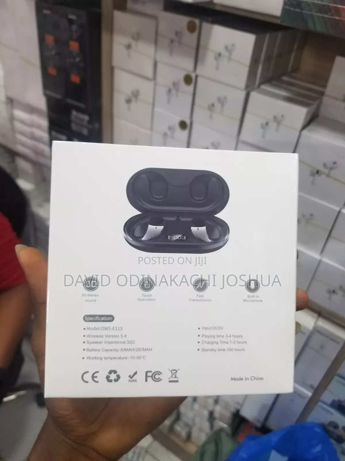 Wireless Bluetooth 5.4 Earbuds (Model Ows-E115) With 3d Stereo Sound