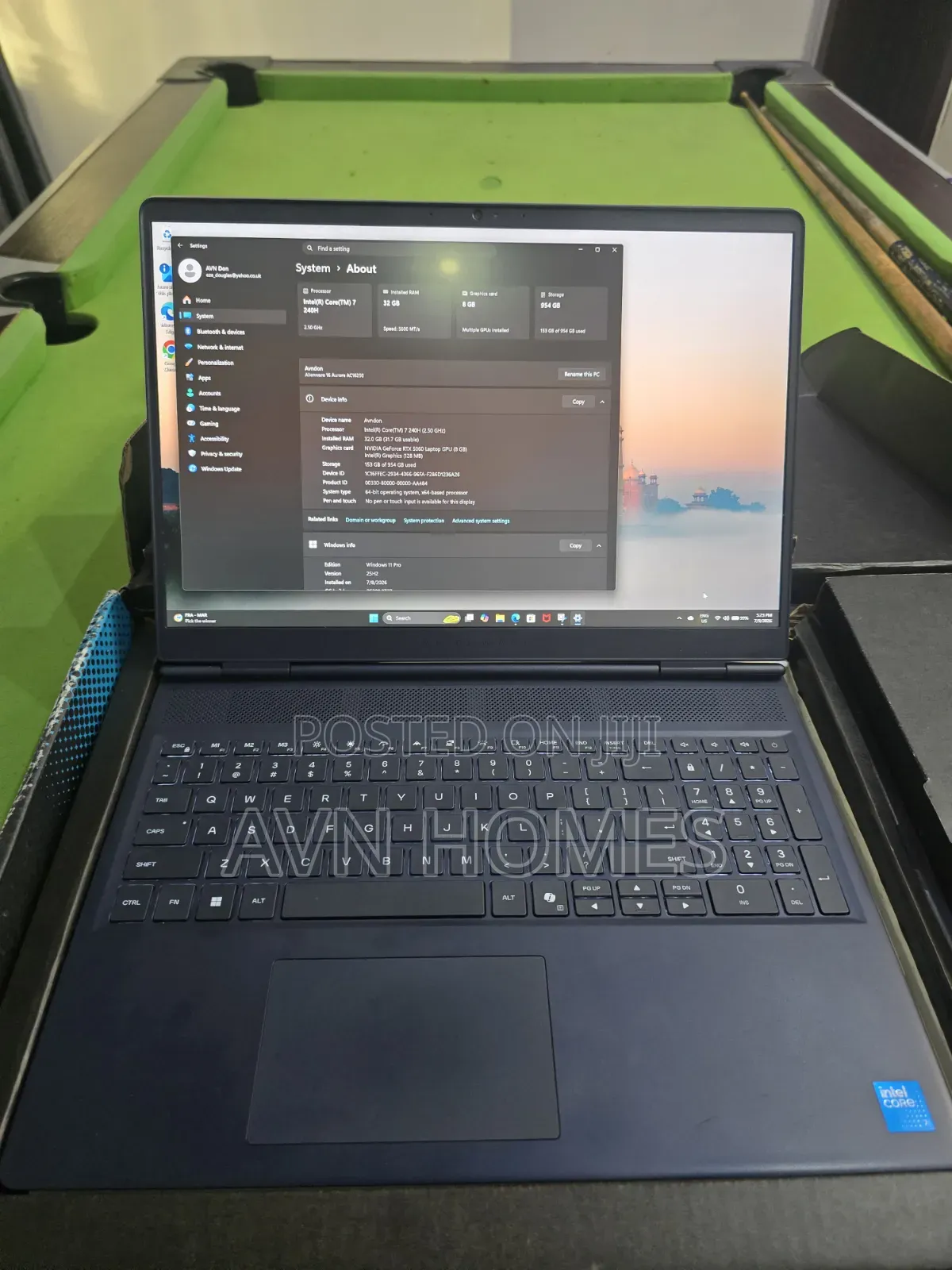 New Laptop Alienware 16 Aurora 32GB Intel Core i7 SSD 1T
