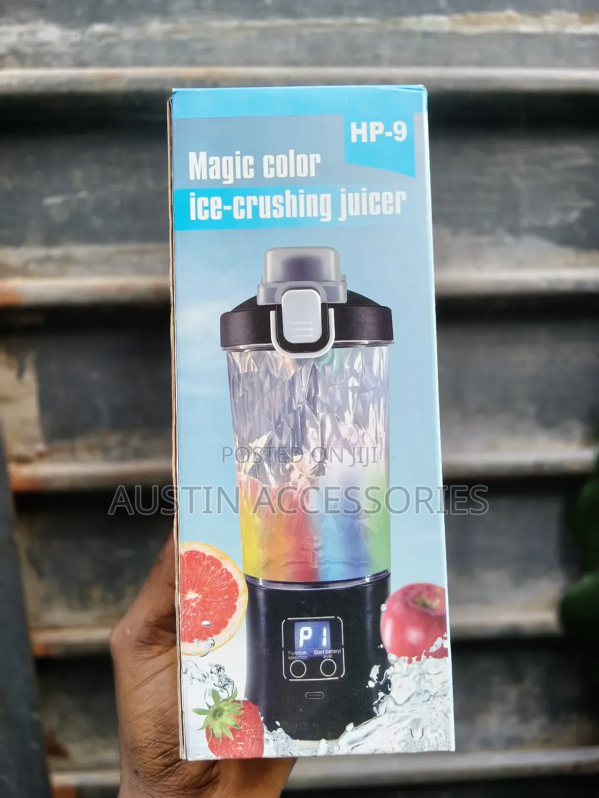 Hp-9 Magic Color Ice-Crushing Rechargeable Juicer With 8 Blades