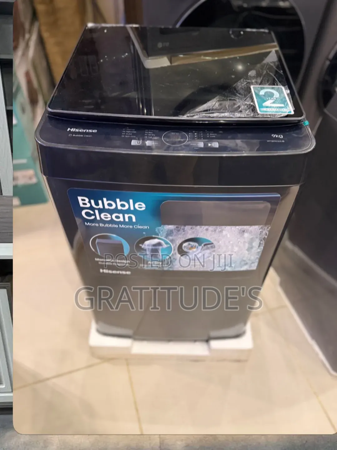 Hisense Inverter Automatic Top Load Washing Machine Wt3k9022ub 9kg