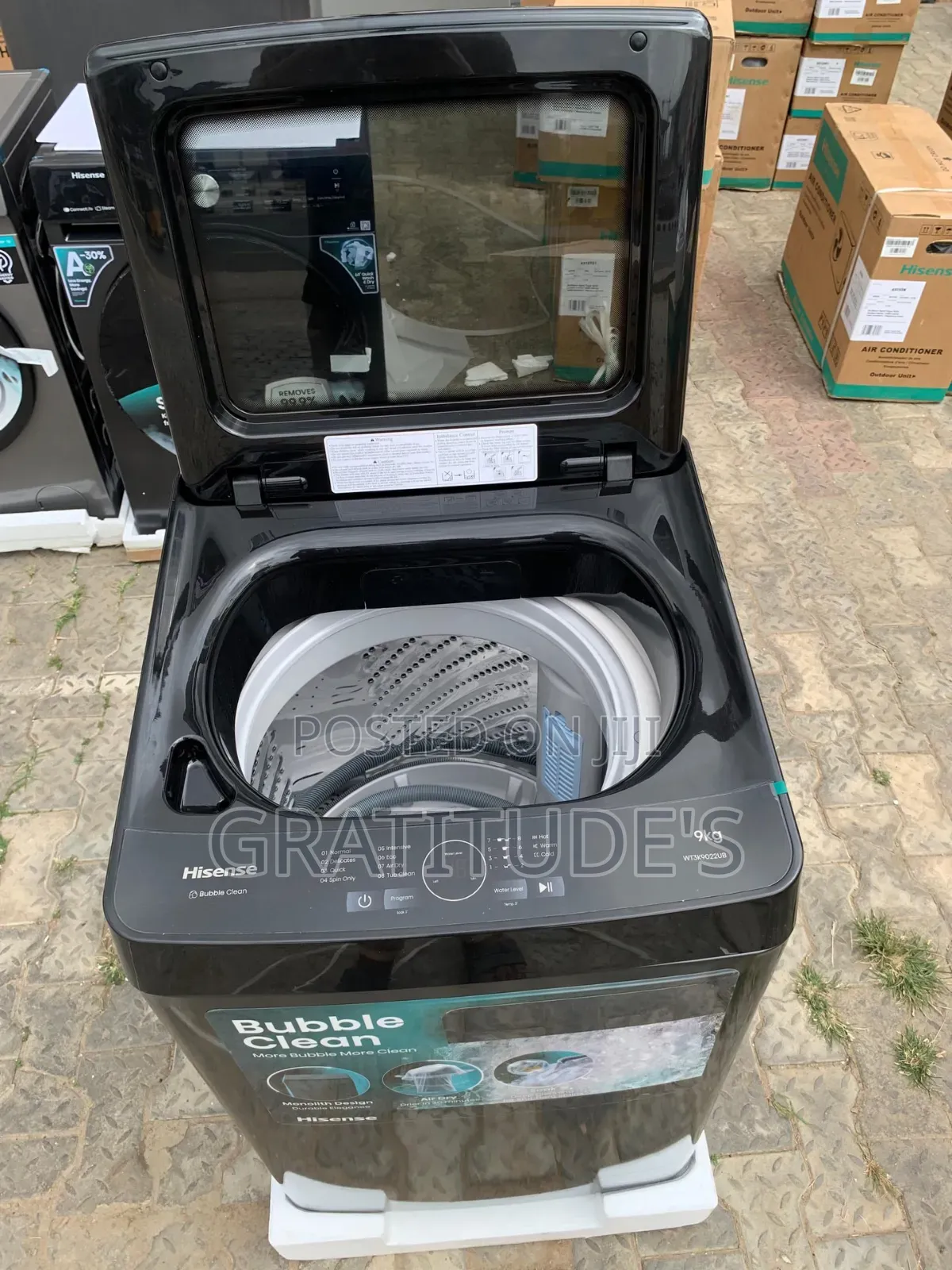 Hisense Inverter Automatic Top Load Washing Machine Wt3k9022ub 9kg