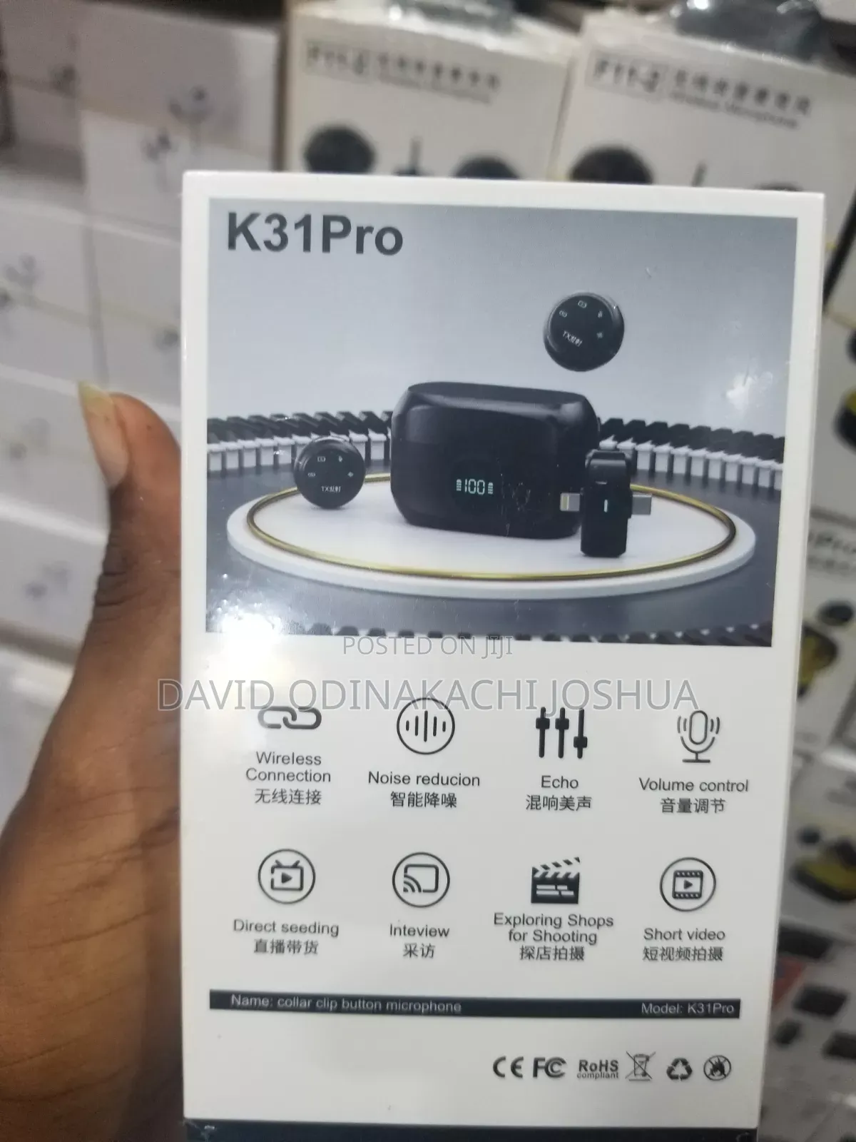  Pro Wireless Lavalier Microphone System With Digital Charging Case